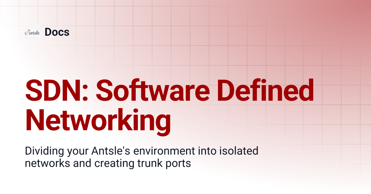 SDN: Software Defined Networking | Docs